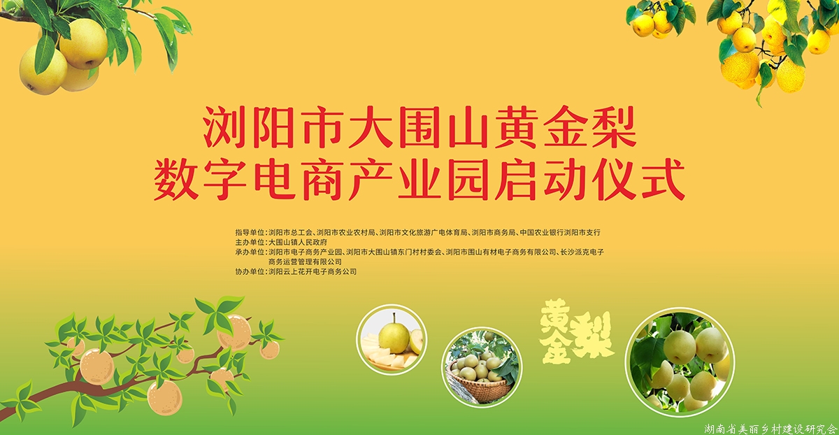 浏阳市大围山黄金梨数字电商产业园启动仪式